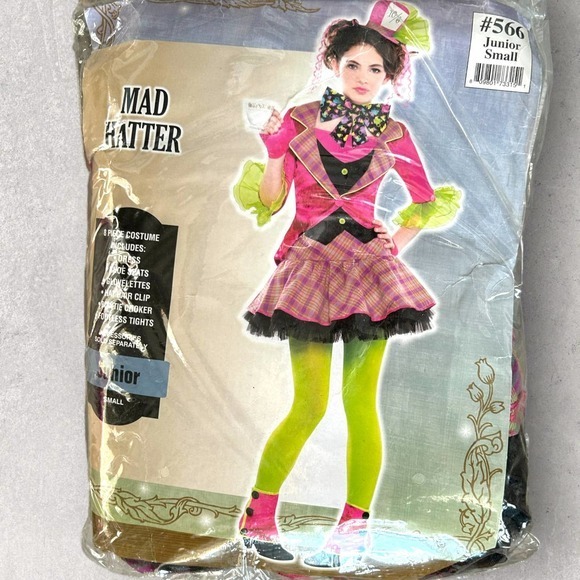 Mad Hatter Alice In‎ Wonderland Suit Yourself Halloween Teen Costume | Juniors S - Picture 2 of 5